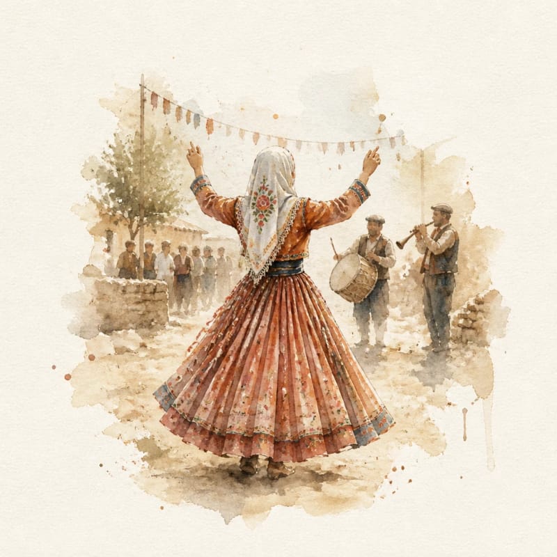 Fistan Giymiş Kırmalı (She Wore a Pleated Dress)